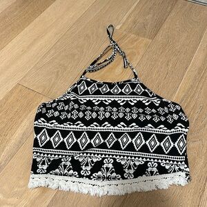 Black and white crop top